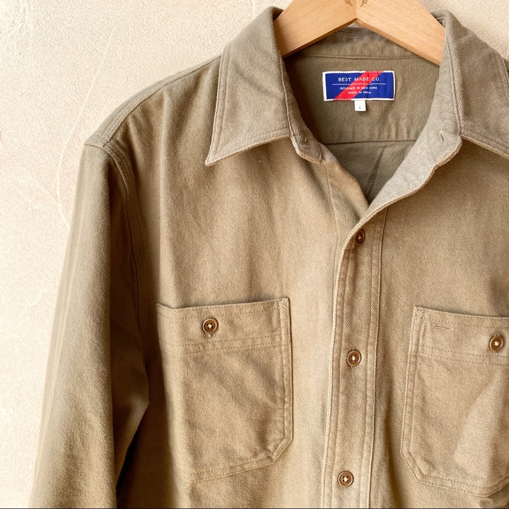 best made flannel overshirt LARGE